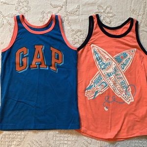 Gap pair of boys summer tanks bright colors